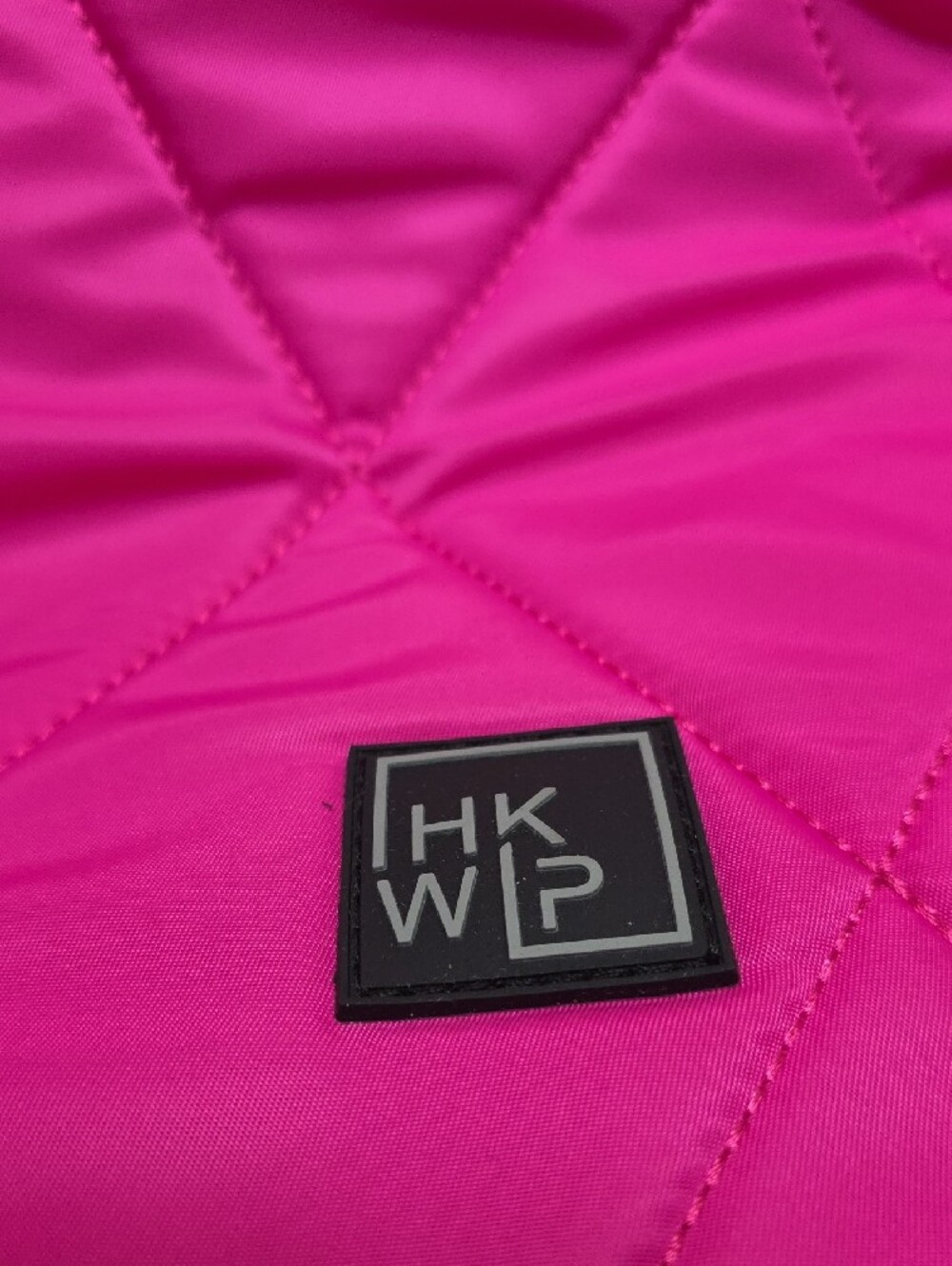 Pink Quilted Tote Bag with Black Handles - IHKWIP - Picture 2 of 6